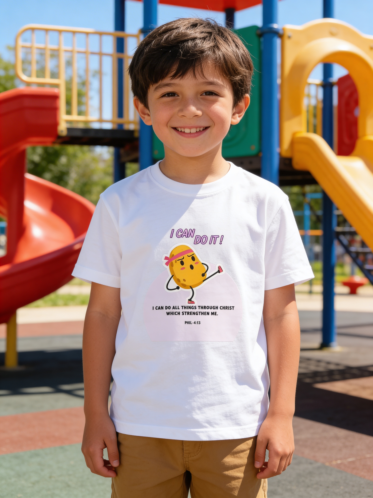 「I CAN DO IT!」 夏日純棉短袖T恤