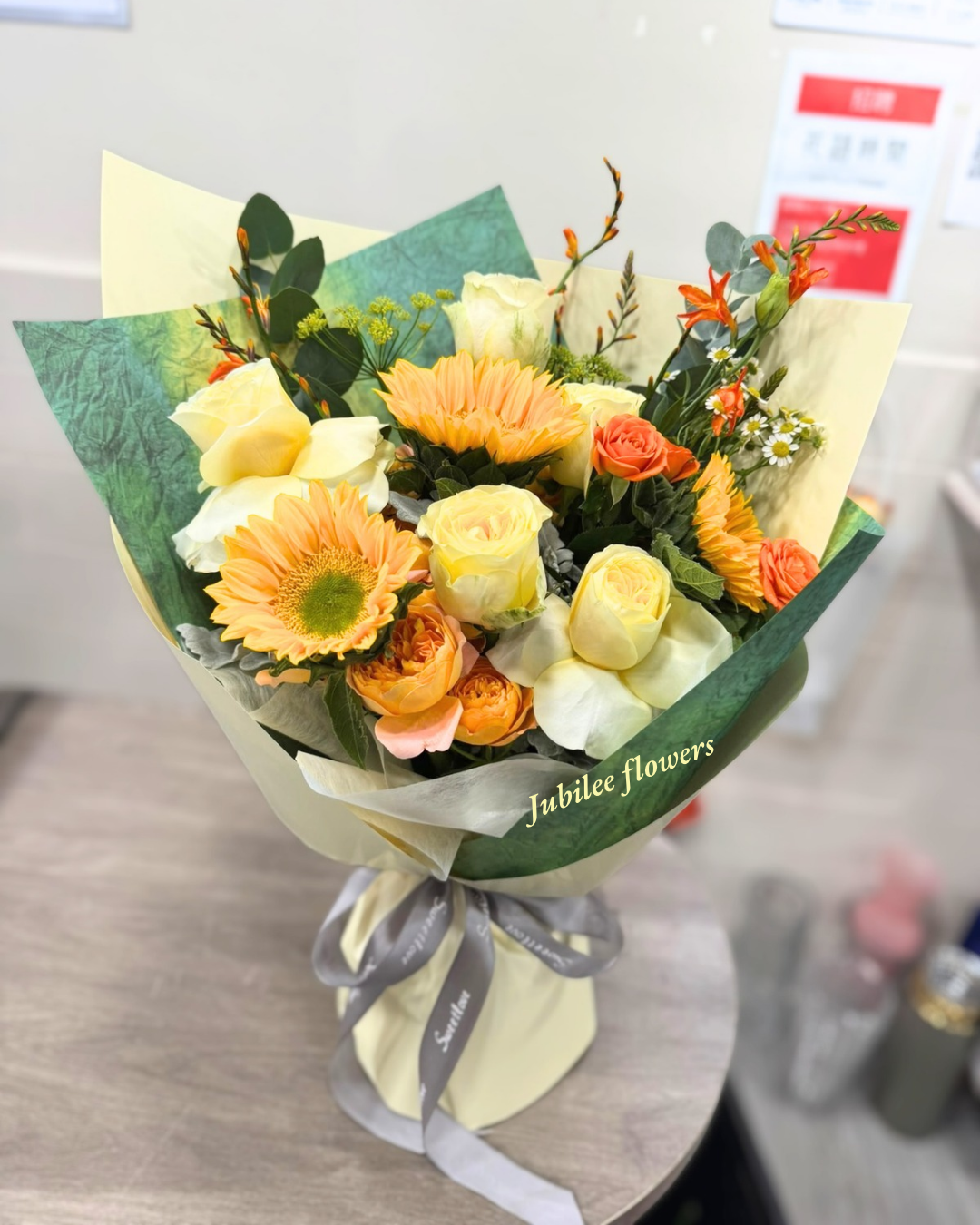 🌻向日葵 · 黃橙玫瑰花束
