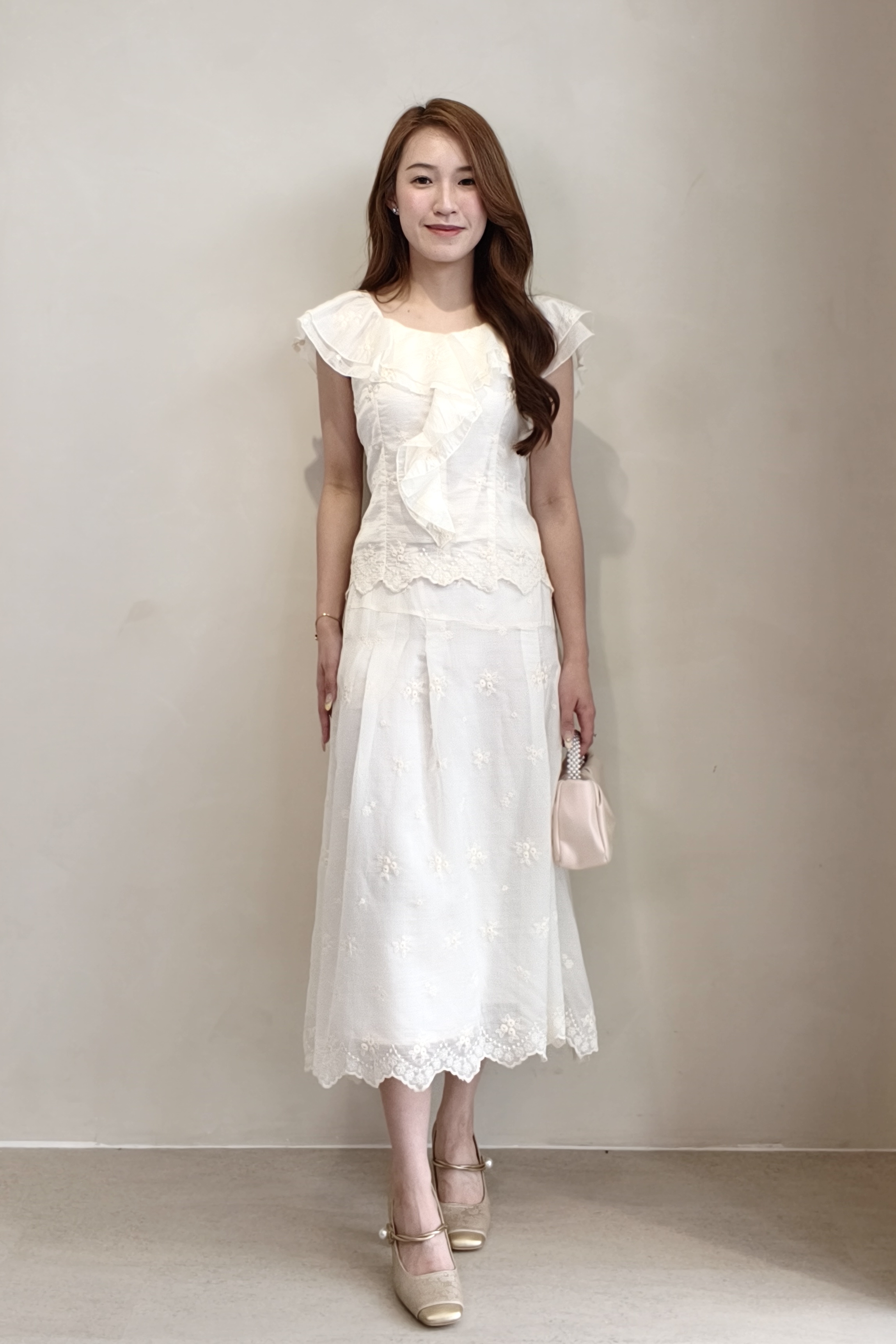 2186BB + 2119BS Ruffle Eyelet Lace Set