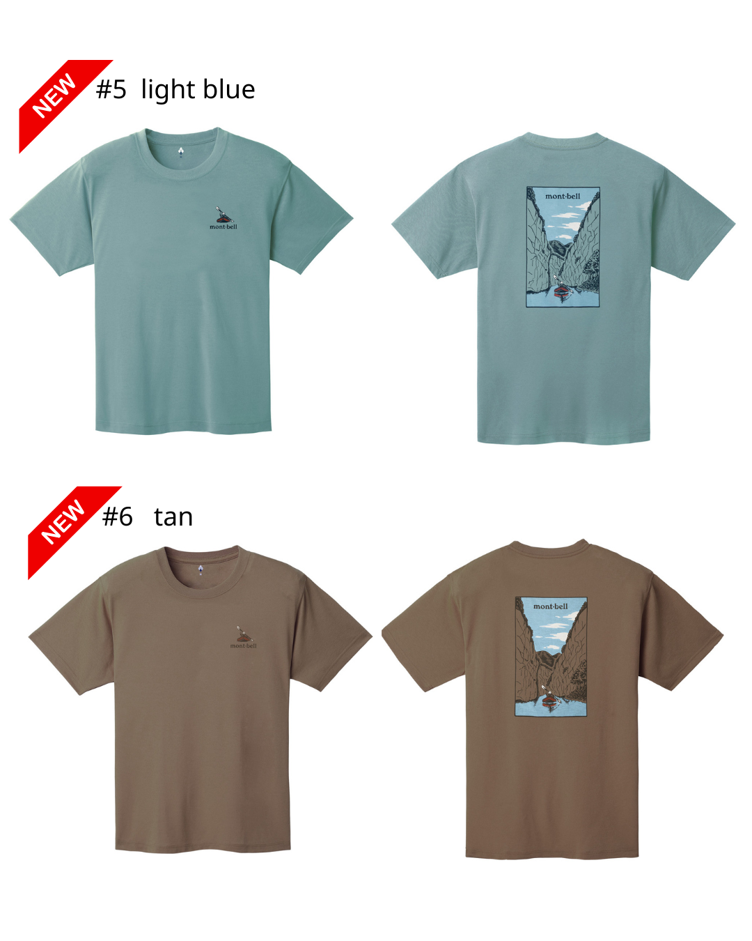 日本代購【 2026新款式 日本直送   montbell WICKRON 透氣 快乾 功能 T-Shirt  男女合穿  | mont-bell unisex print tee 】