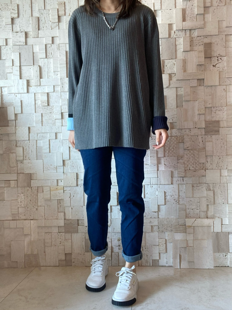 #2063 撞色手袖Top