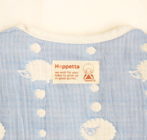 日本直送 Hoppetta - 日本製 10mois 天藍色羊咩咩六重紗睡袋