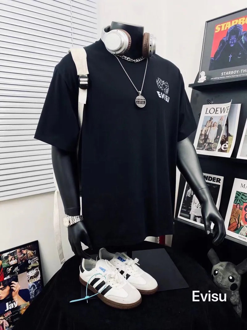 EVISU 黑桃達摩骰子印花短袖