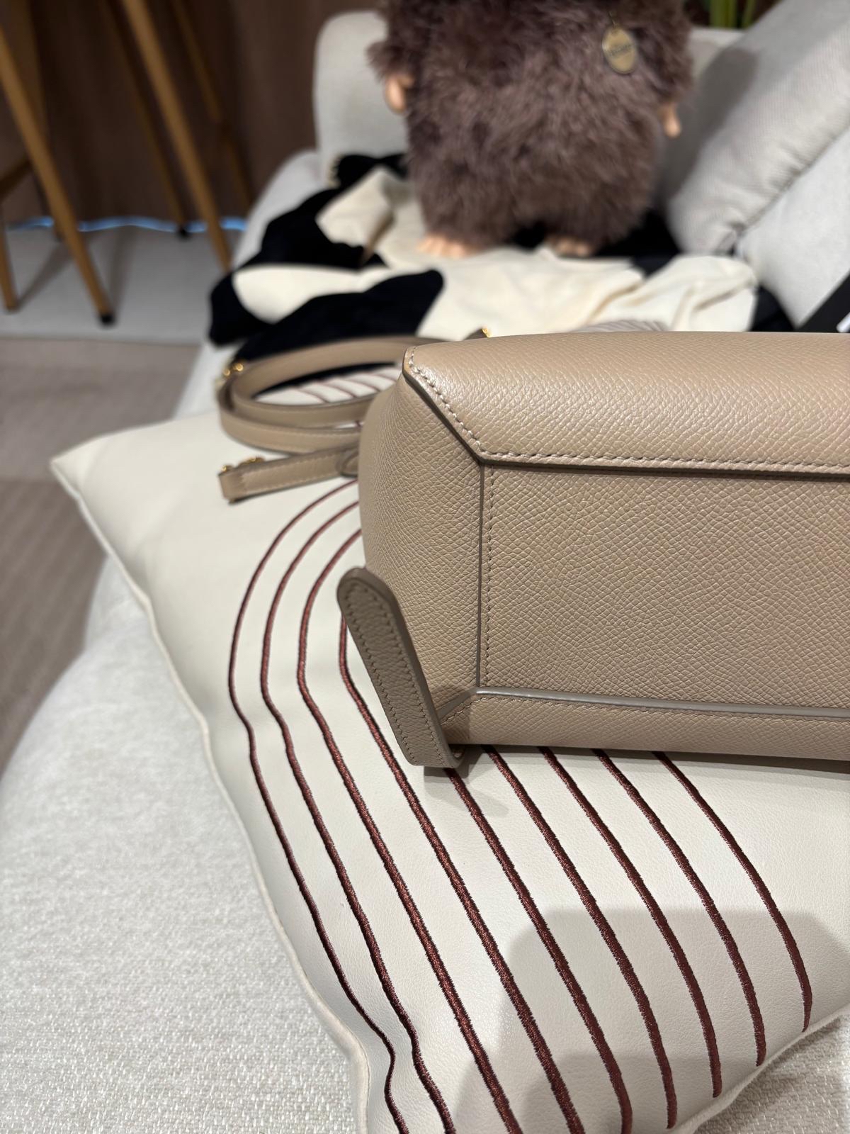 Celine Nano Belt Bag 淺灰褐色牛皮 100%Authentic, 98%New ✅收據✅Dust bag