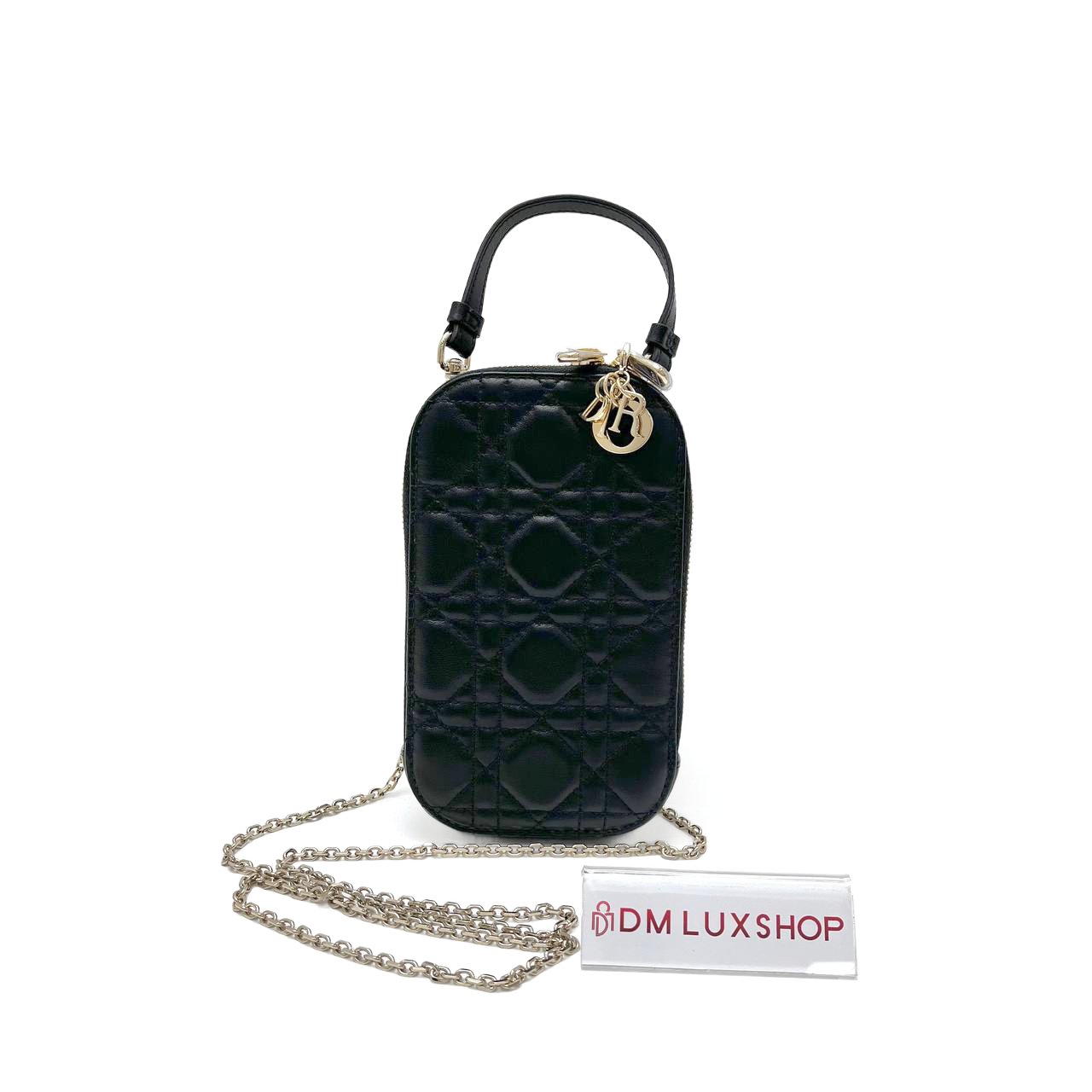 Dior Cannage Black Phone Holder