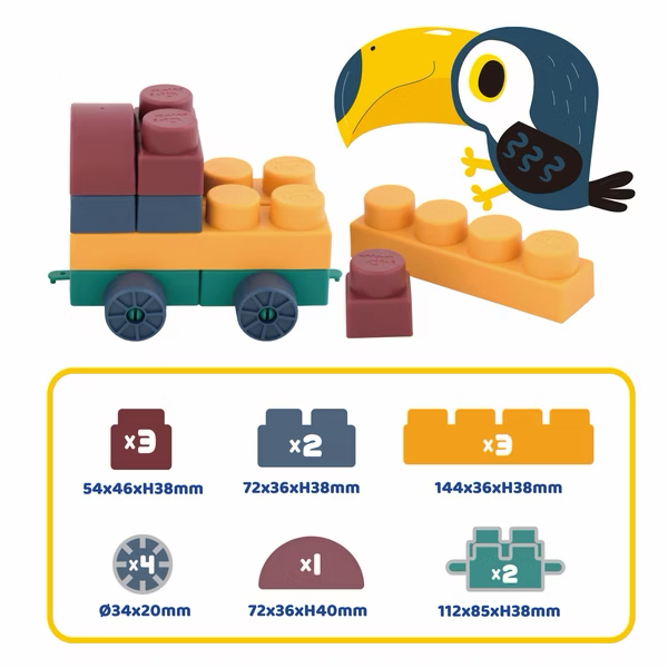 Wonder Child 馬卡龍軟積木 - 15pcs