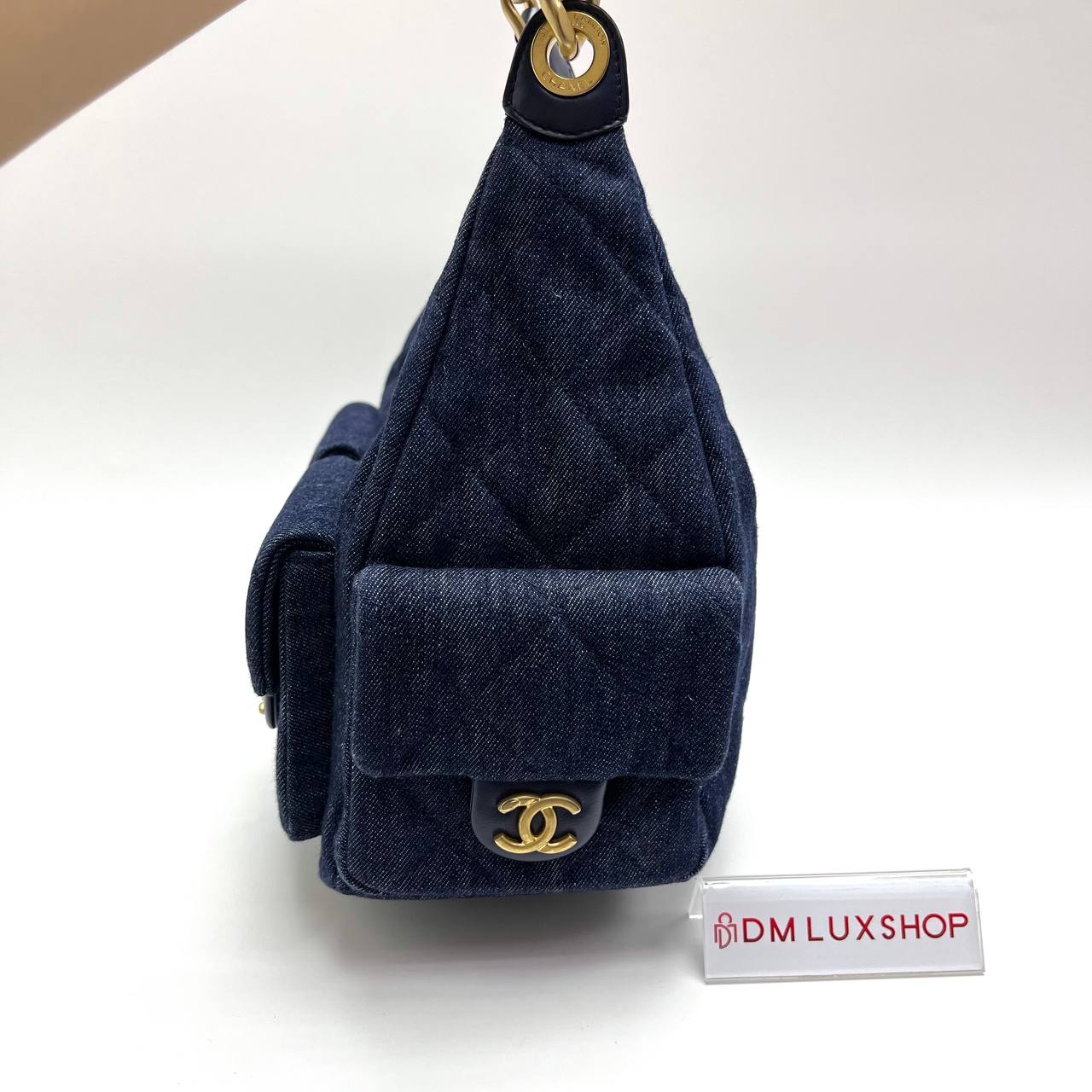 Chanel 25C Blue Denim Hobo Bag GHW (Microchip)