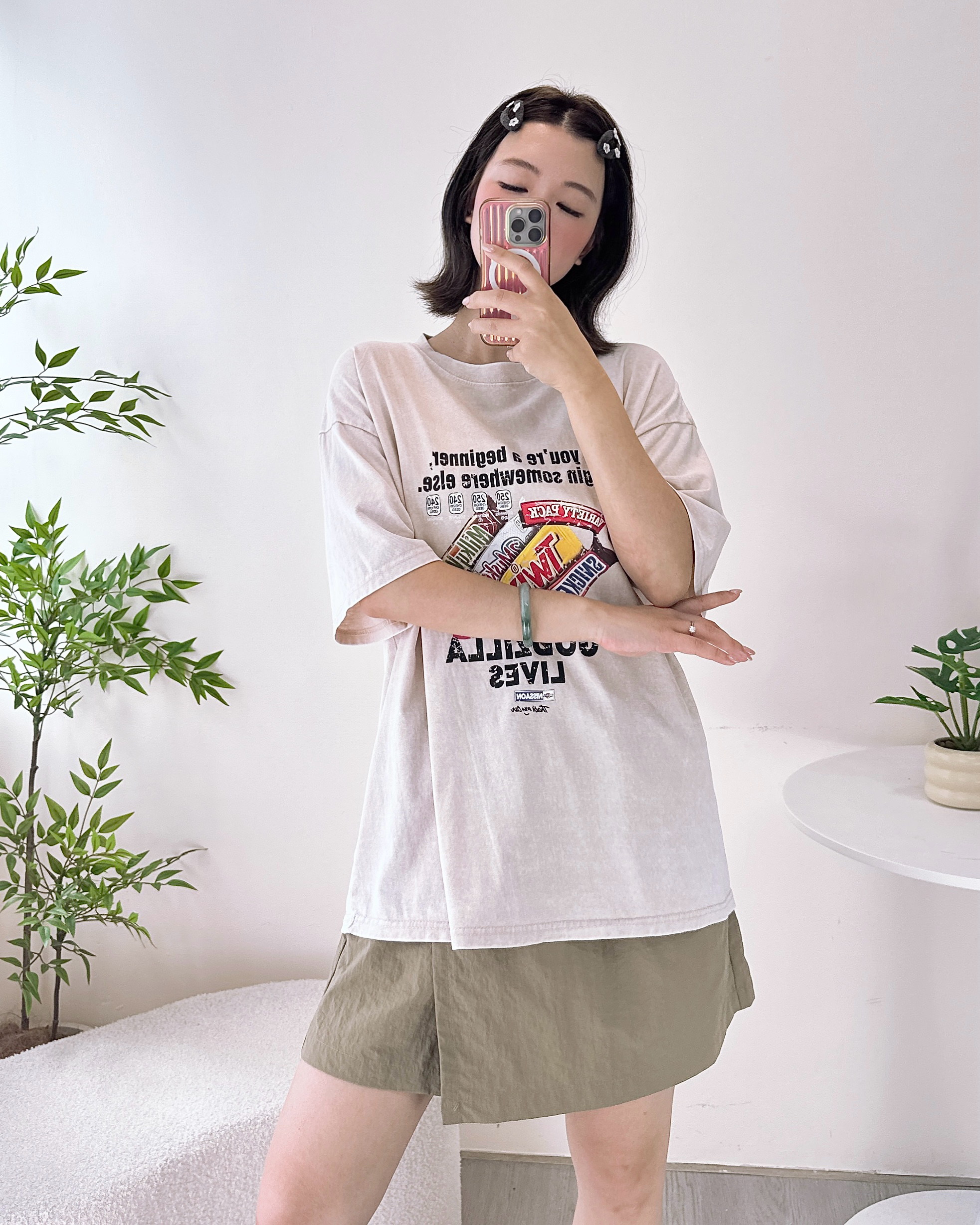 街頭風洗水Print上衣 3色