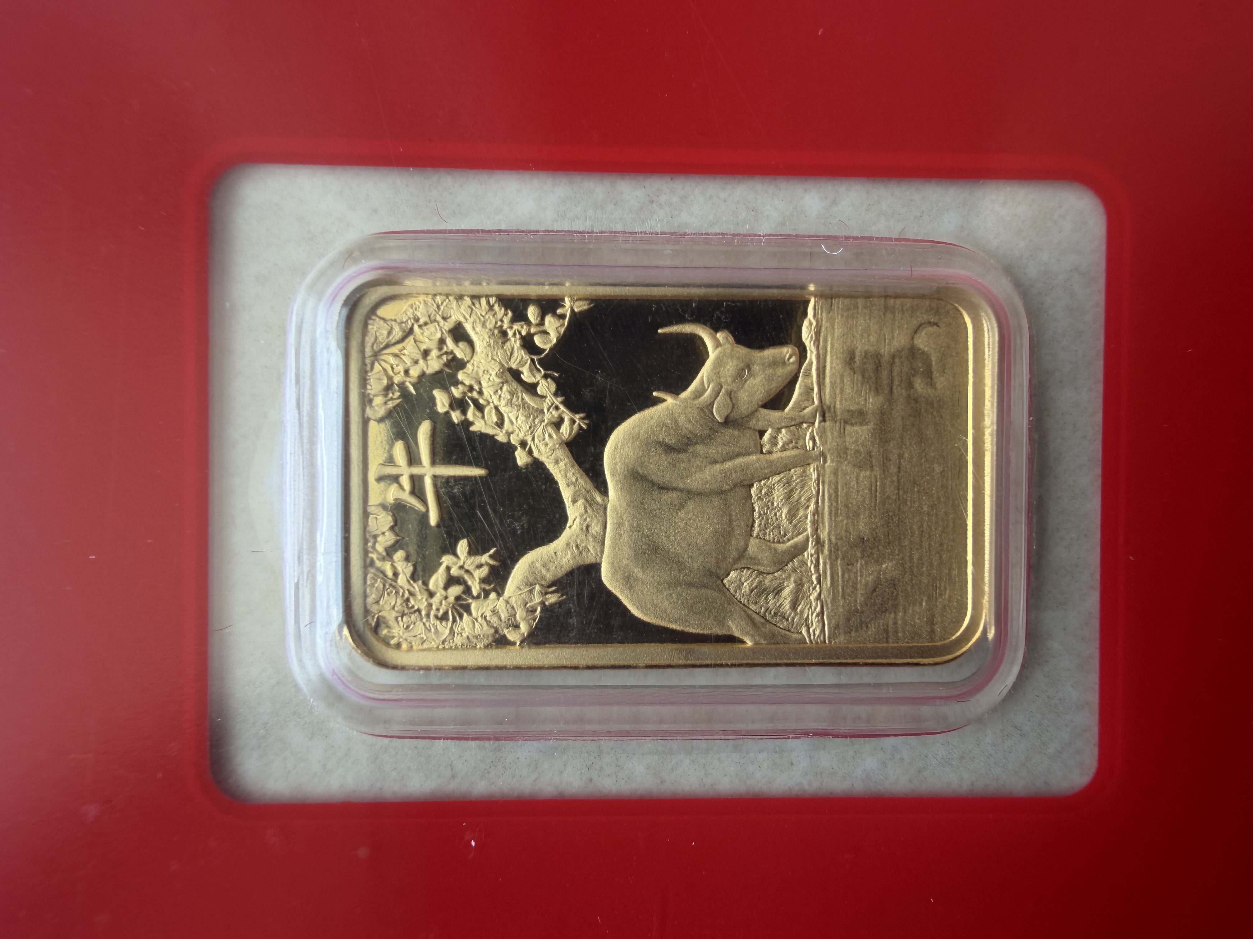(SN 6144) PAMP Lunar Ox 2021 5g 🇨🇭Swiss Fine Gold Bar Emas 999.9 (No album) 生肖水牛