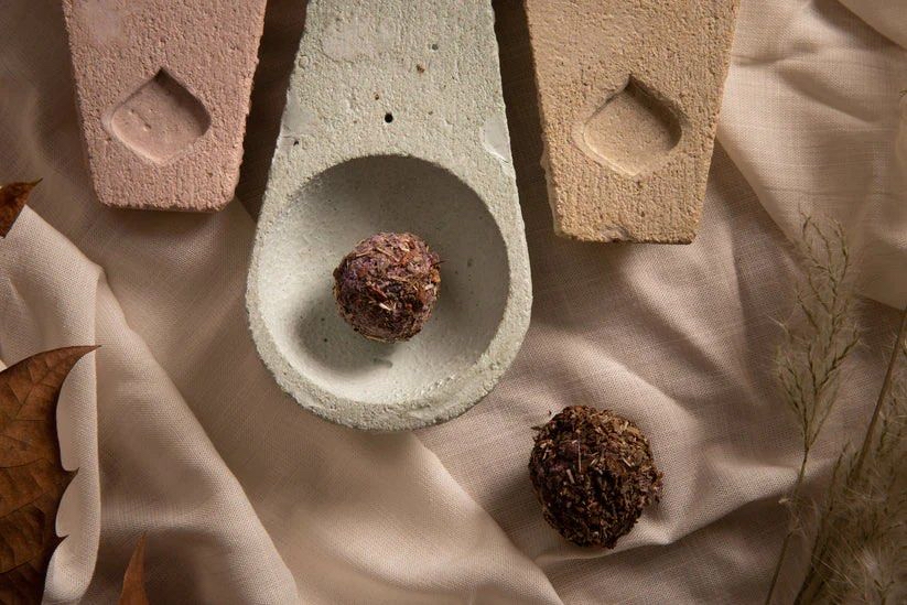 彩色水泥香薰座