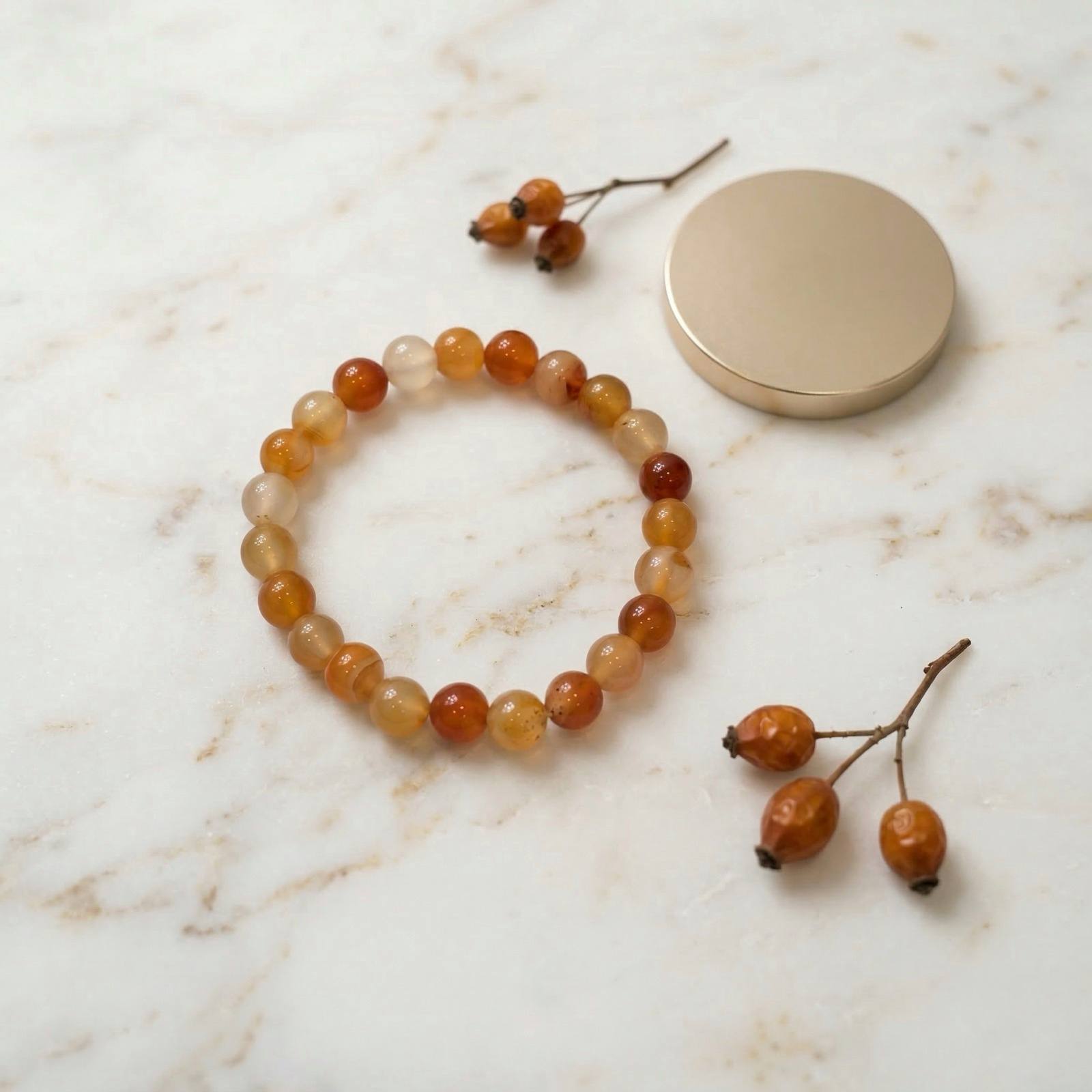 Orange Agate Bracelet