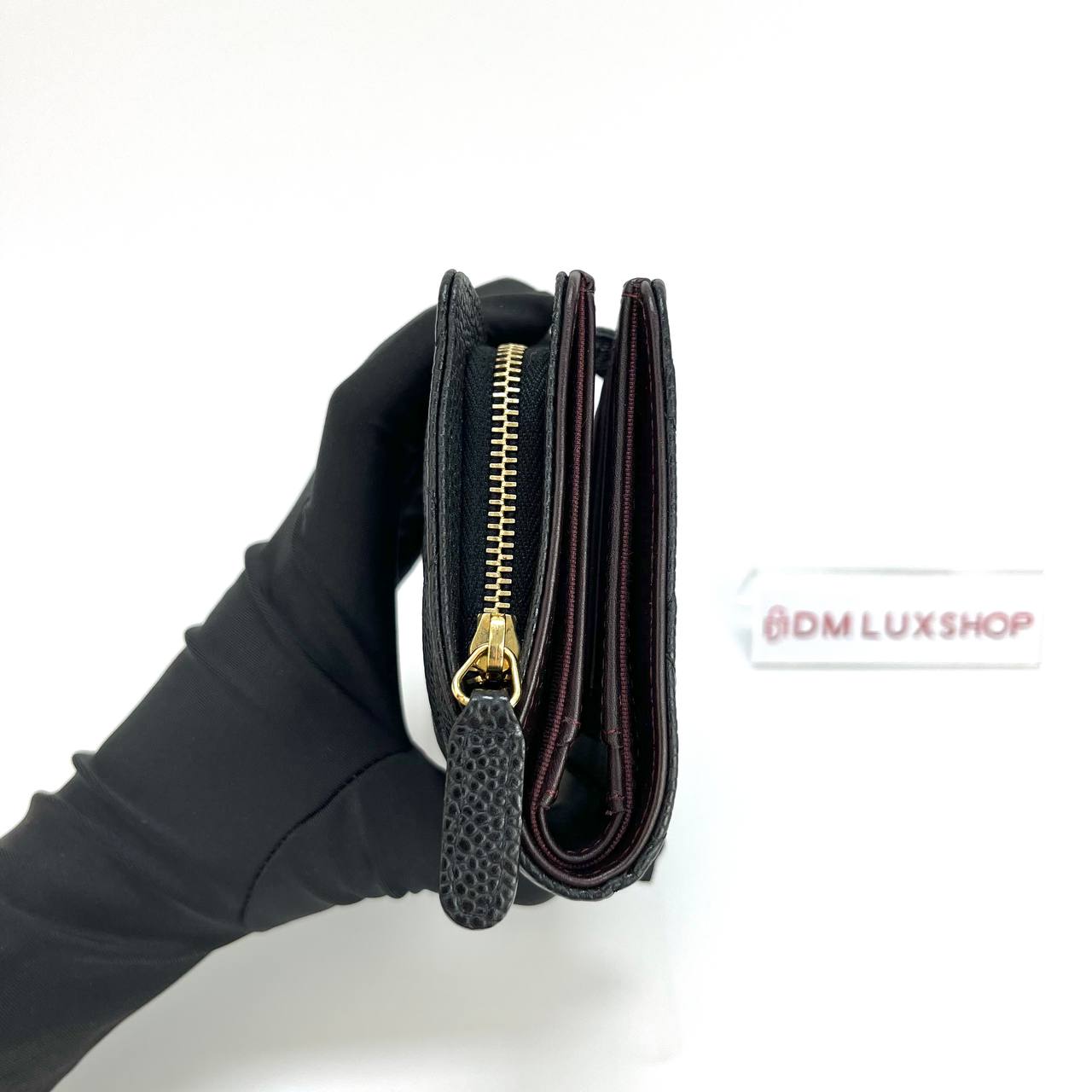 Chanel Black Caviar Medium Wallet GHW (Serial18, Y: 2013)