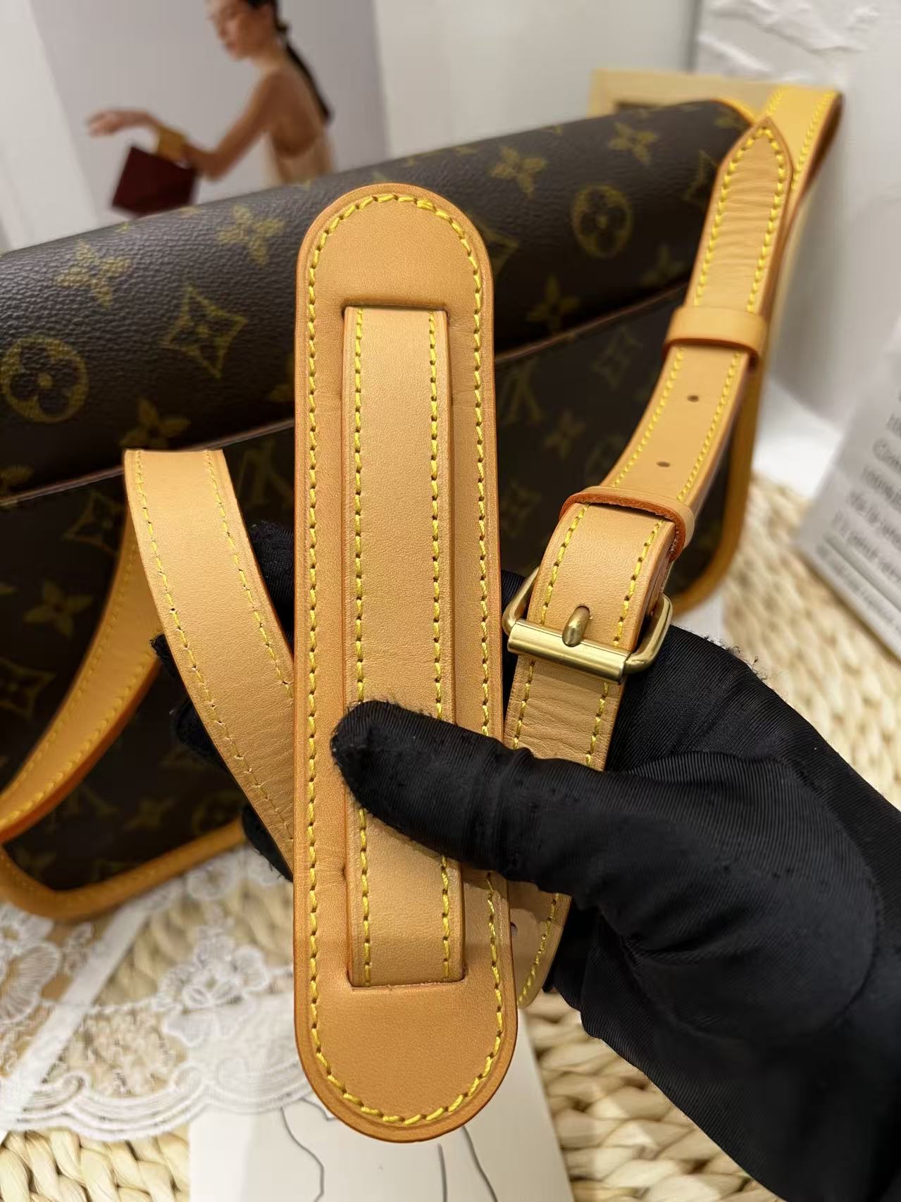 LV Monogram Satchel Messenger