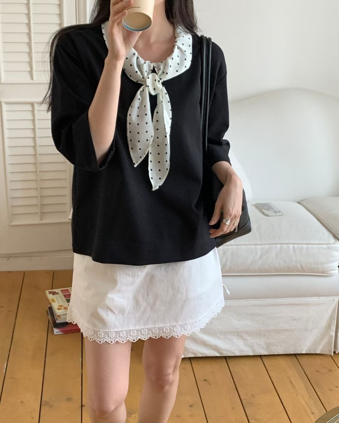 波點綁蝴蝶🦋結Top