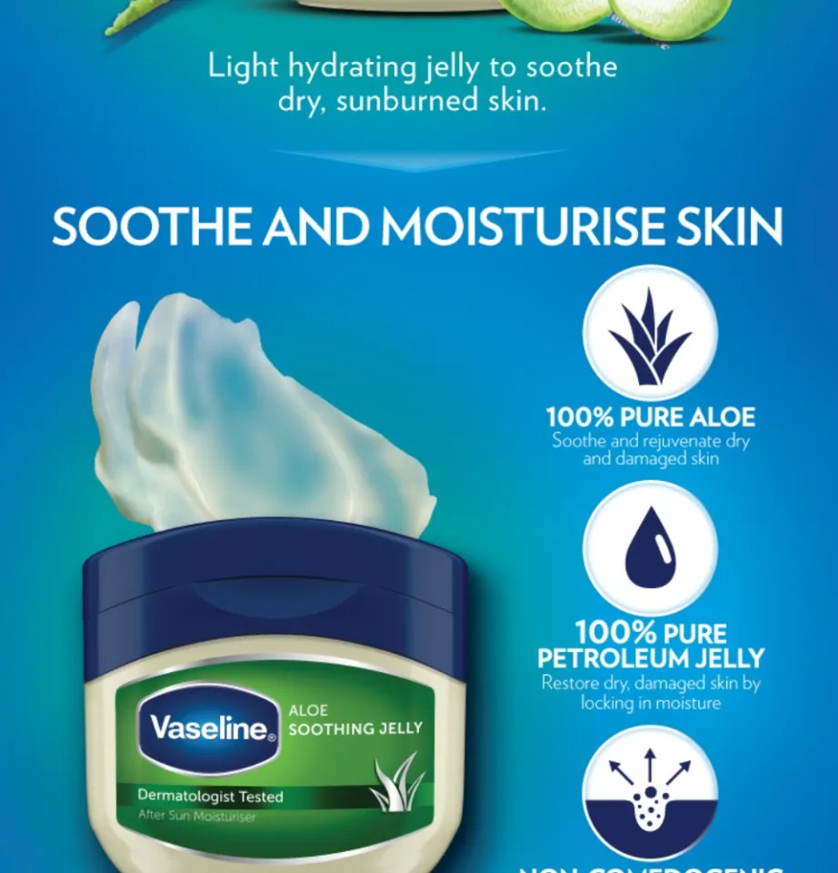 Vaseline Blue Seal Petroleum Jelly 50g/100g  -  Aloe Soothing