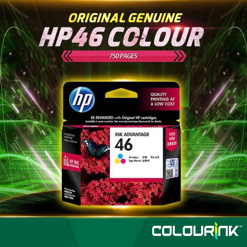 HP Original Genuine HP 46 Ink Cartridge CZ637AA Black CZ638AA Tri-Color for 2020hc 2520hc 2029 2529 4729