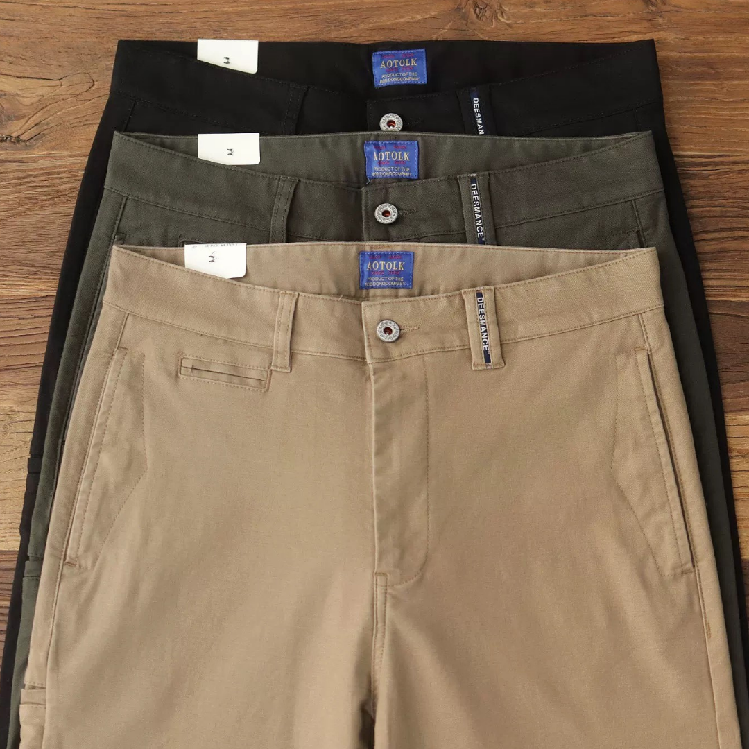 微彈CHINO直筒長褲