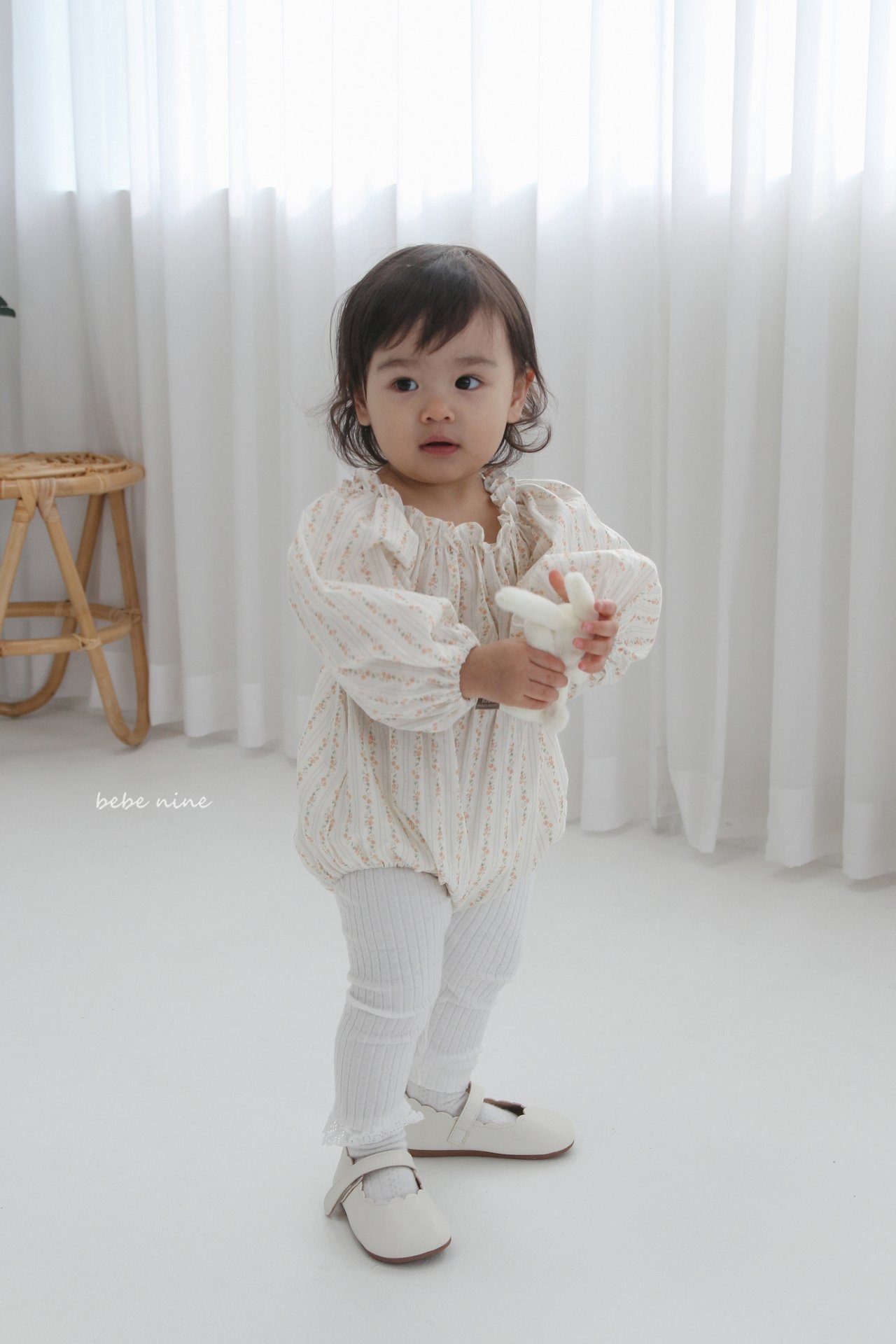 🌸預訂 韓國直送🌸🇰🇷Bebenine兩色碎花條紋寬鬆長袖包屁衣