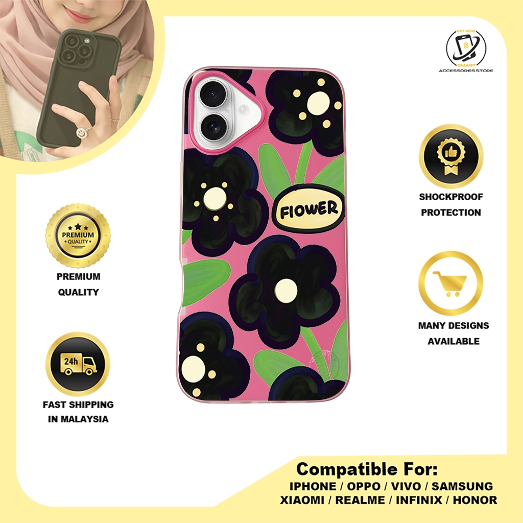 JELLY CASE PHONE FOR IPHONE - DESIGN FLOWER W