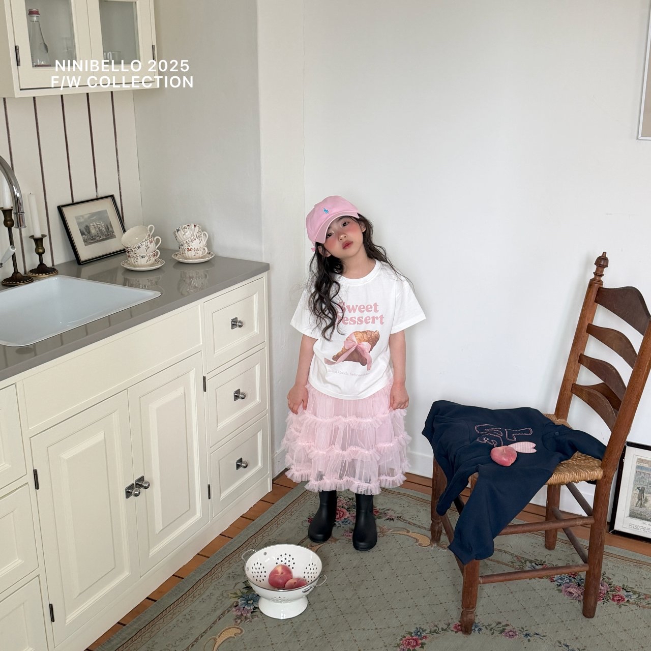 Ninibello | cake skirt (Ivory/Pink M100-110)