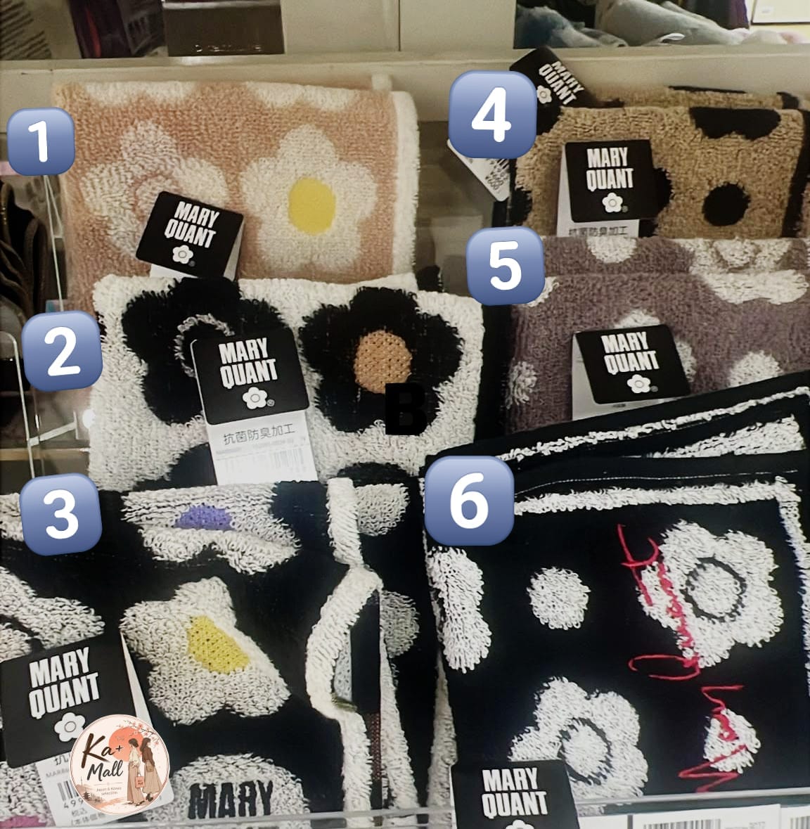 MARY QUANT 雛菊圖案毛巾手帕