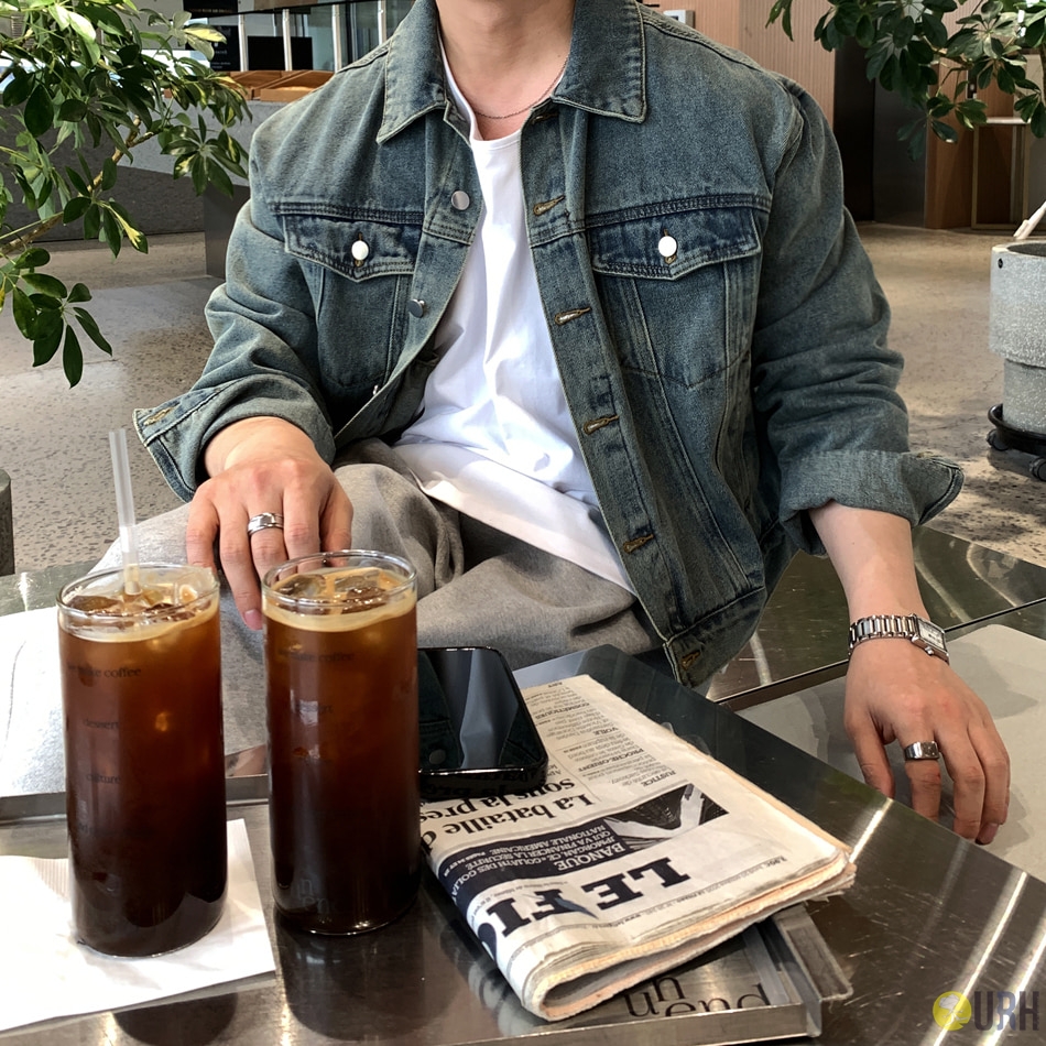 【100%保證韓國直送】復古水洗微短版挺闊牛仔夾克 🧥 [4 color] RL114820