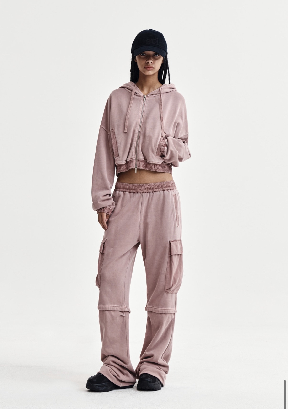 MATIN KIM特價場 PIGMENT DYED CARGO PANTS FOR WOMEN IN PINK