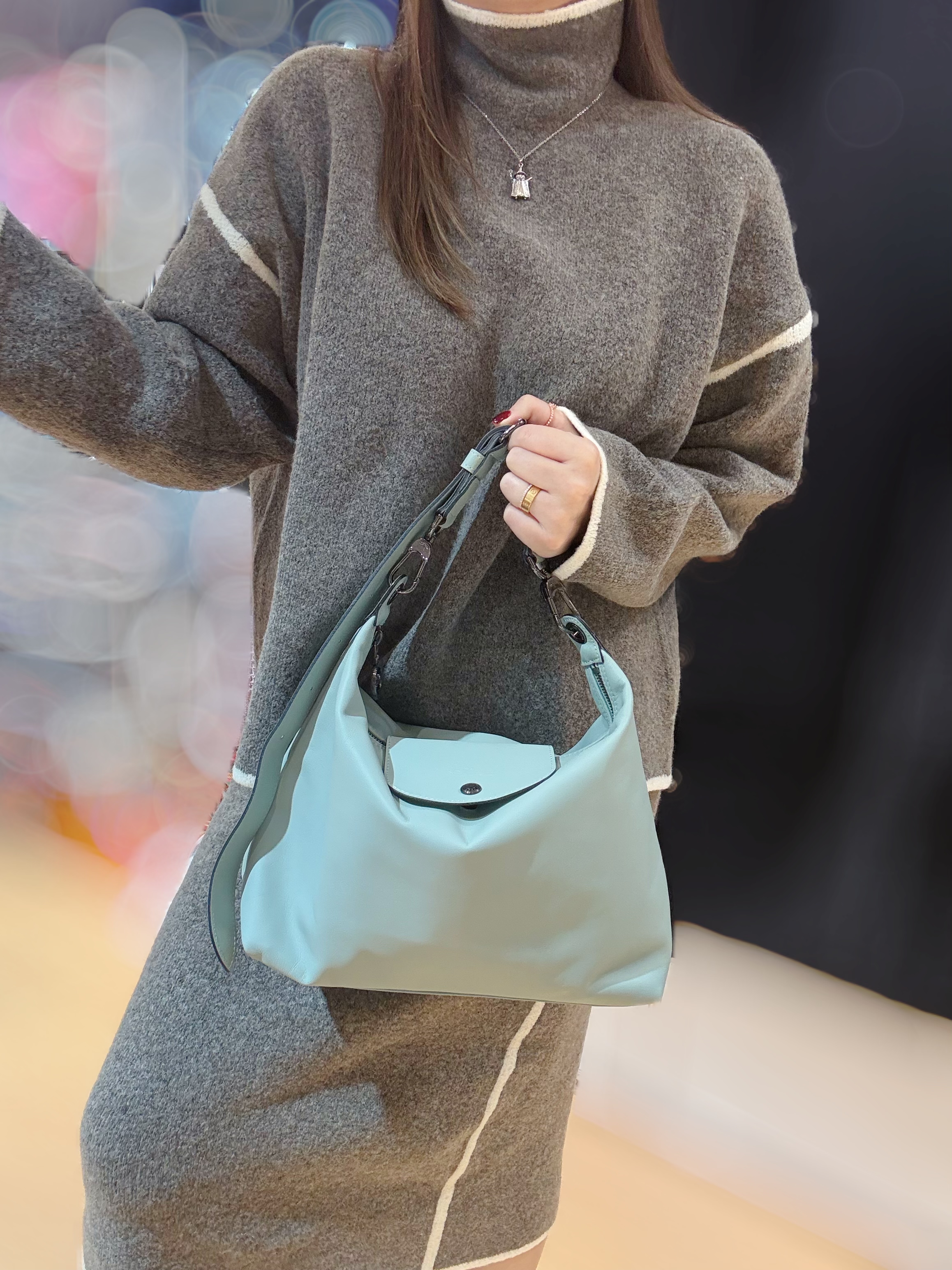 Longchamp xtra hobo Vervain