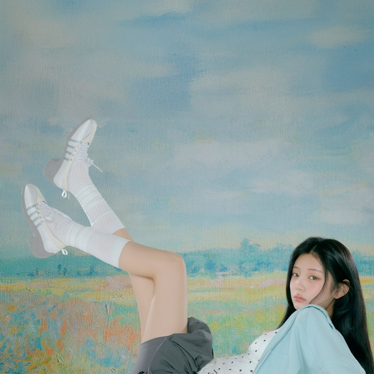 [Rockfish Weatherwear x ILLIT] BLISS HEEL LACEUP SNEAKERS - WHITE (2色)