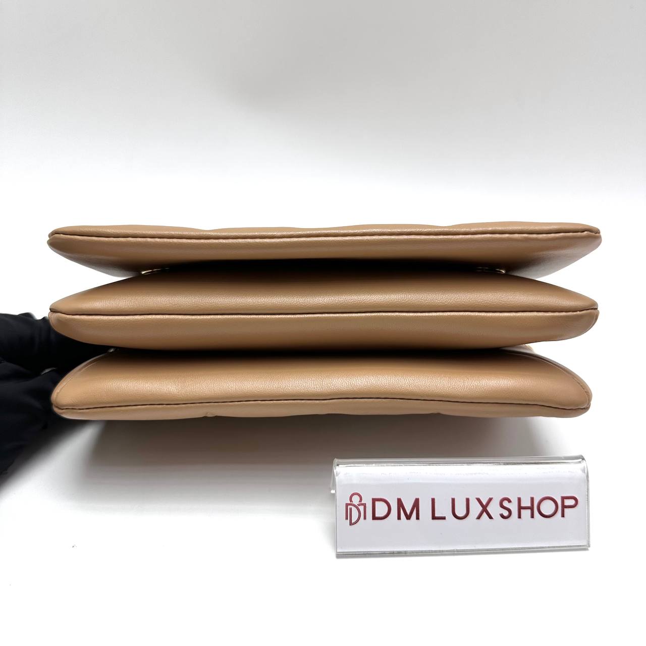 LV Camel Embossed Monogram Coussin WOC GHW