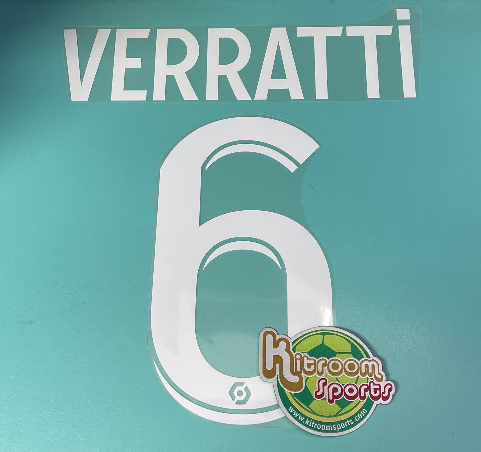 2021-22 PSG Home Ligue 1 Nameset #6 VERRATTI