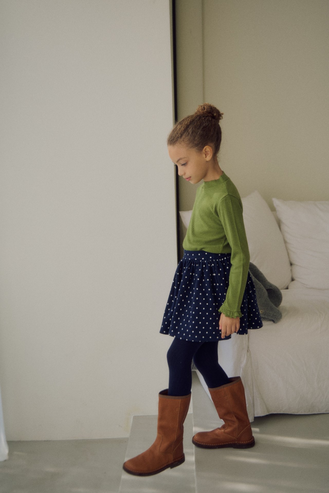 Soye | frill Tee (Blue / Grey M110-120)