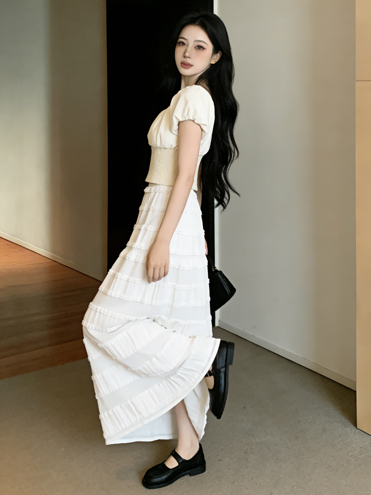 Ethereal Lace Midi Skirt M153