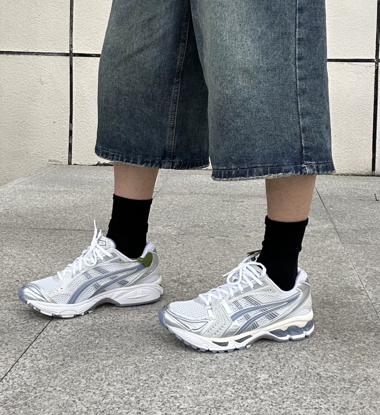 1203A537-115 Asics Gel-Kayano 14 White Light Navy 1203A537-115