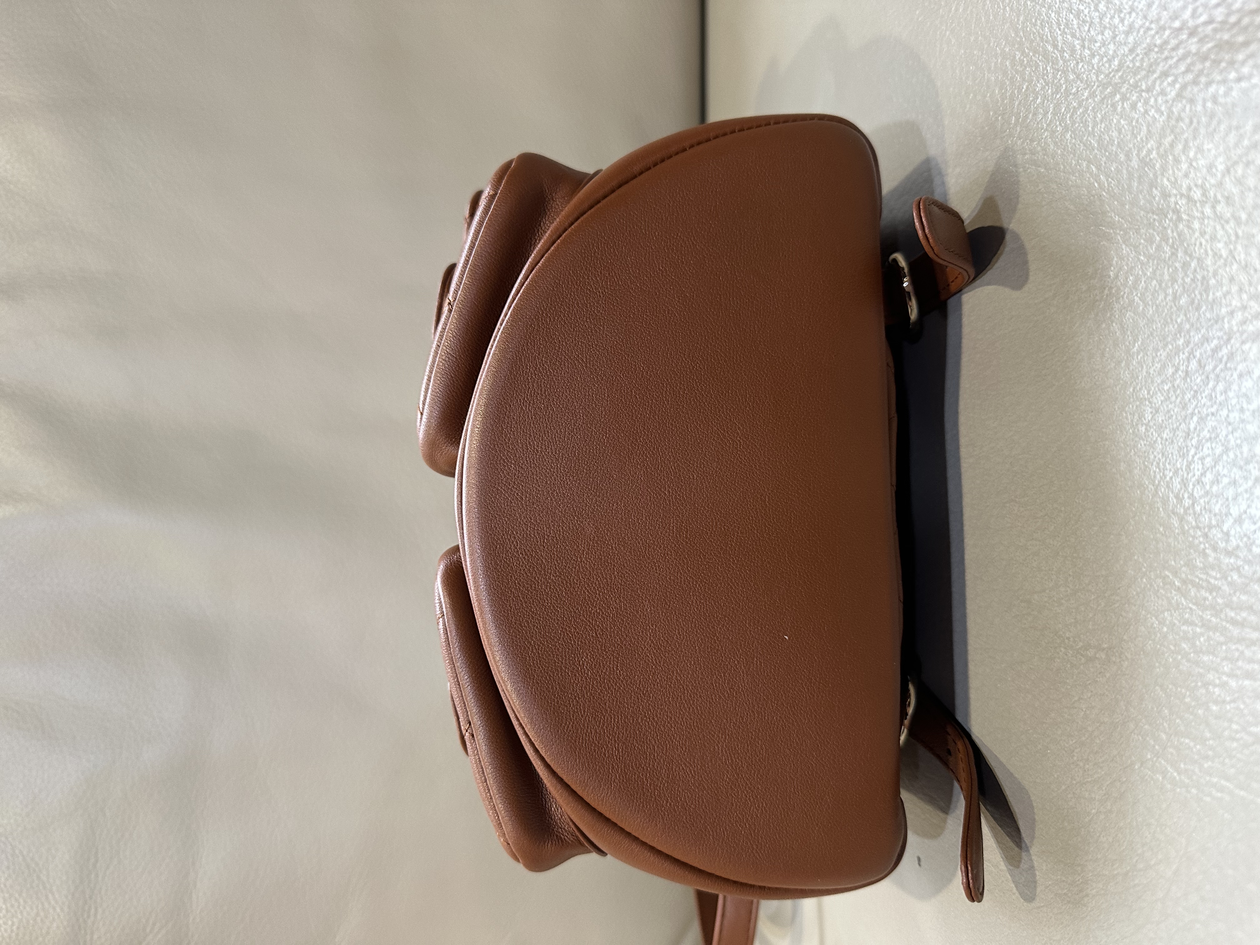 Pre-Owned Chanel Light Brown Quilted Grained Calfskin Duma Pockets Backpack / Product Code: 26040516