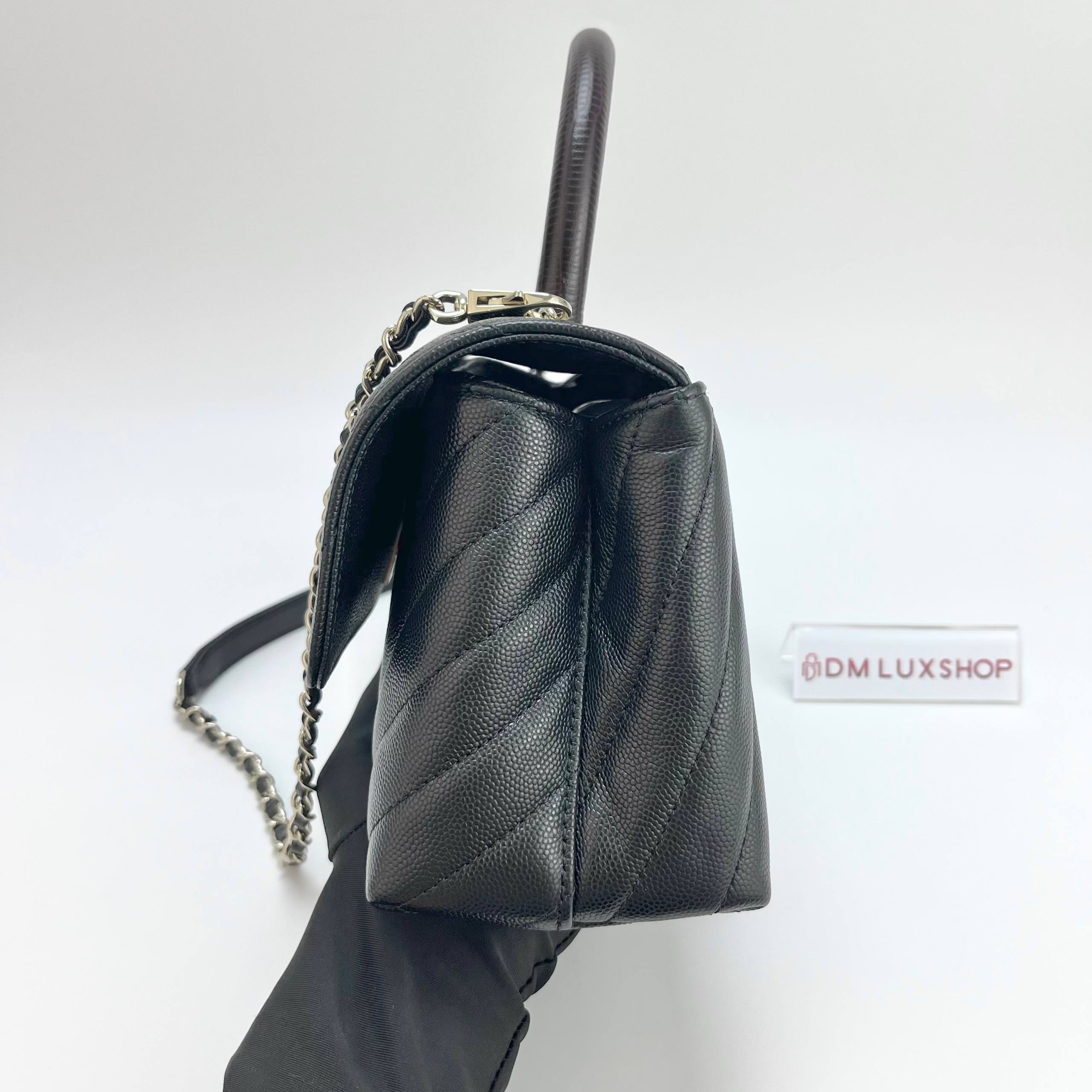 Chanel Black Caviar Small Coco Handle GHW (Serial 30, Y: 2020)