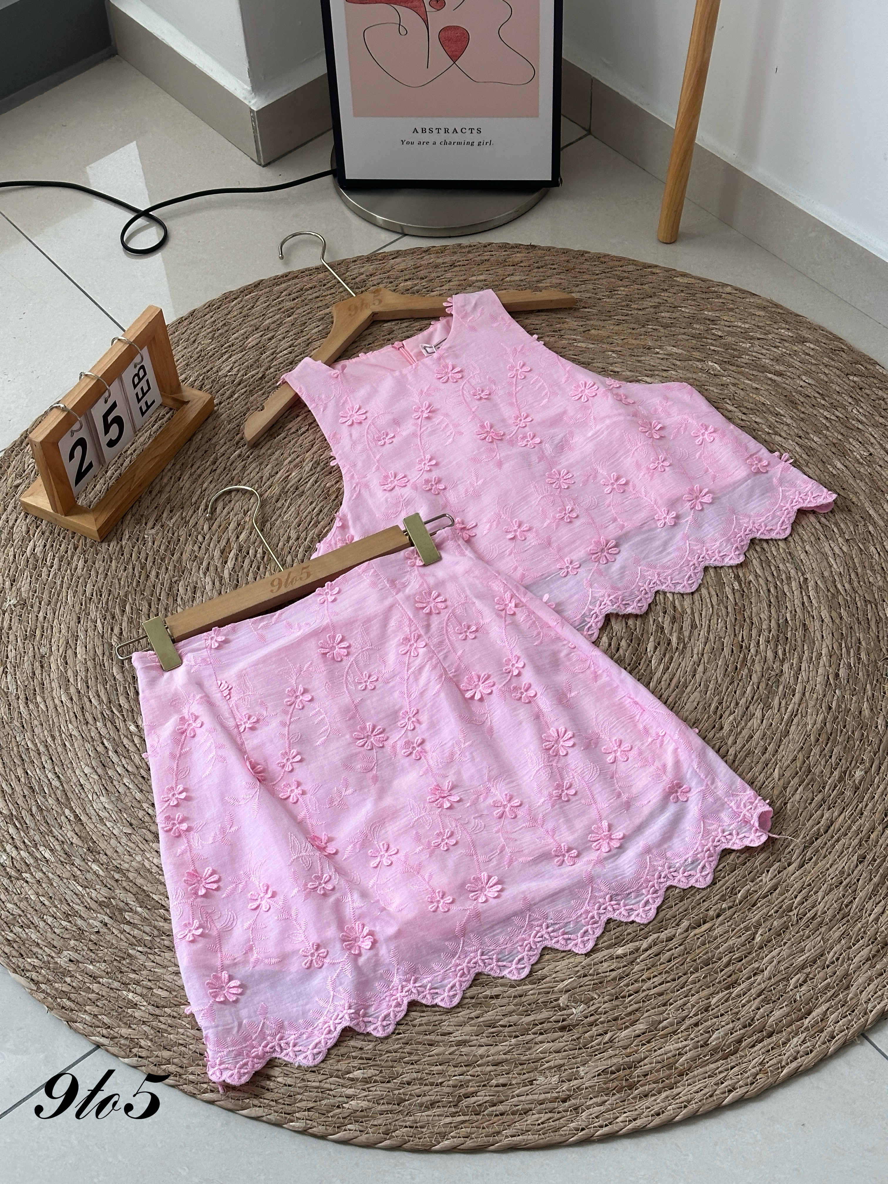 D2329 Floral Matching Set - Pink