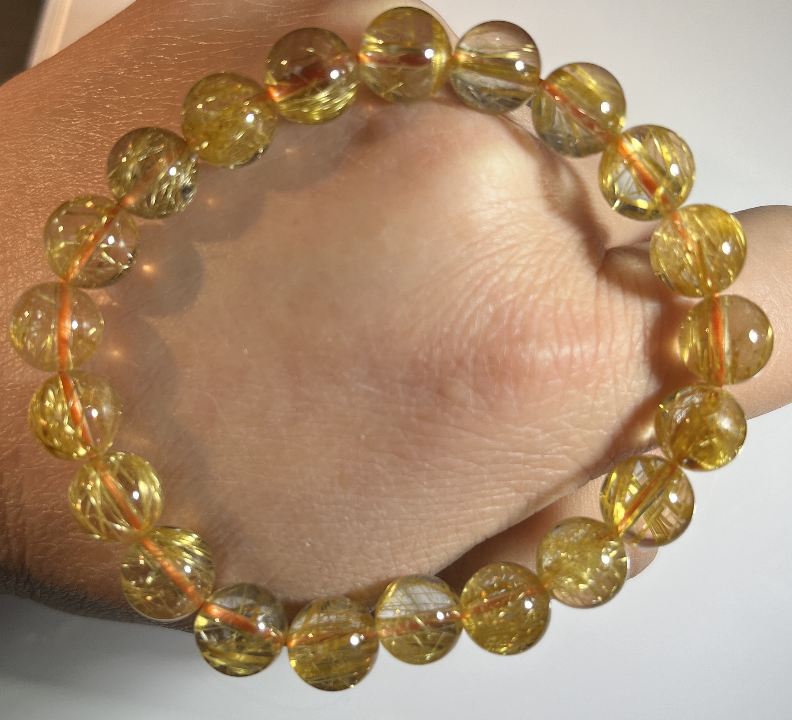 高品質冰透體金鈦晶 9mm