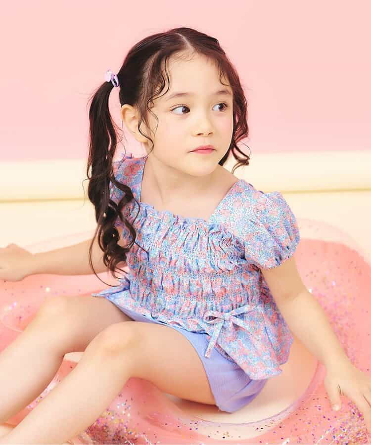 🇯🇵預訂 日本直送🇯🇵Apres les cours三色緞帶褶皺泡泡袖分體泳衣