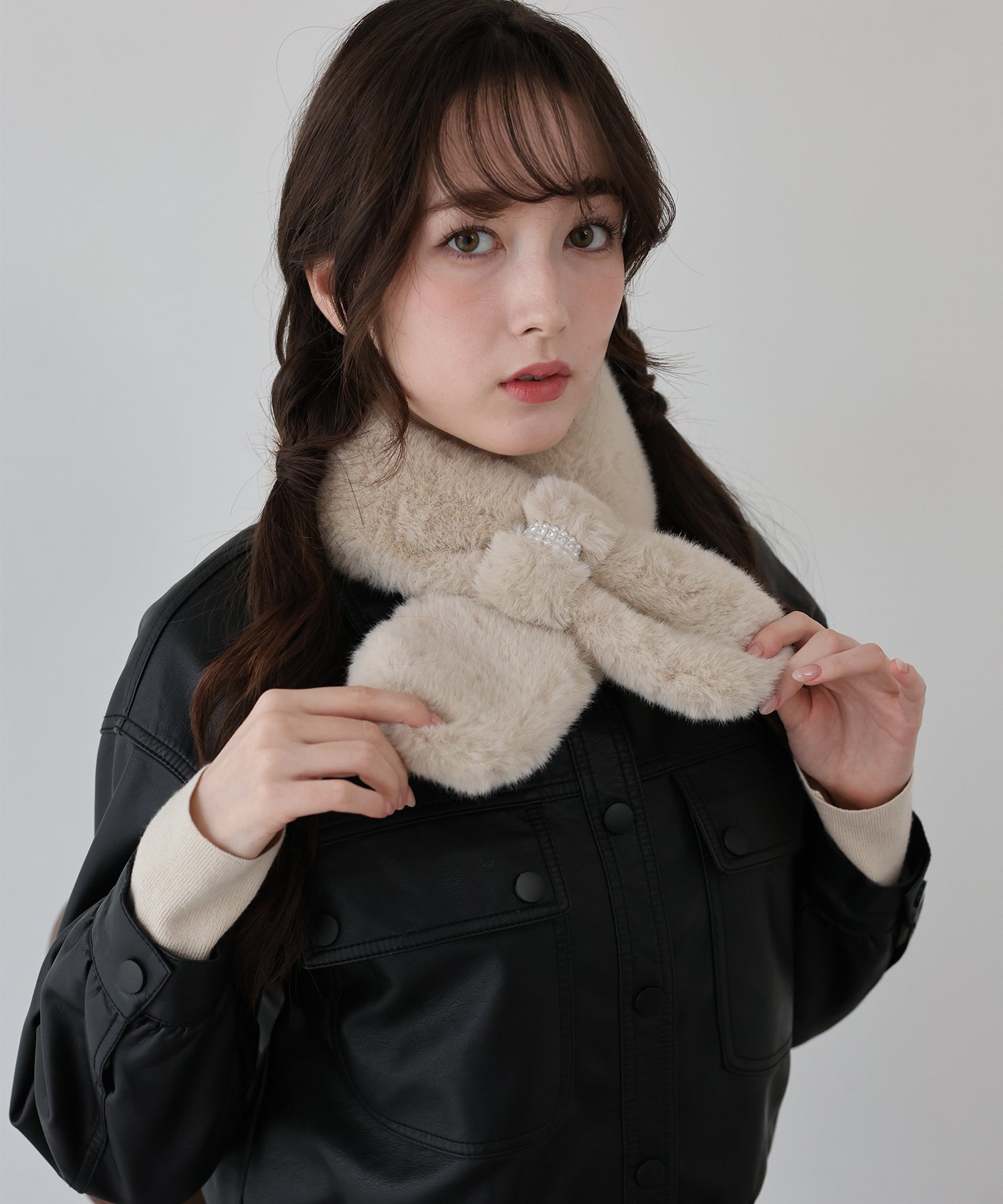 <限量現貨><JP> Lovely Pearl Fur Muffler* 3色入