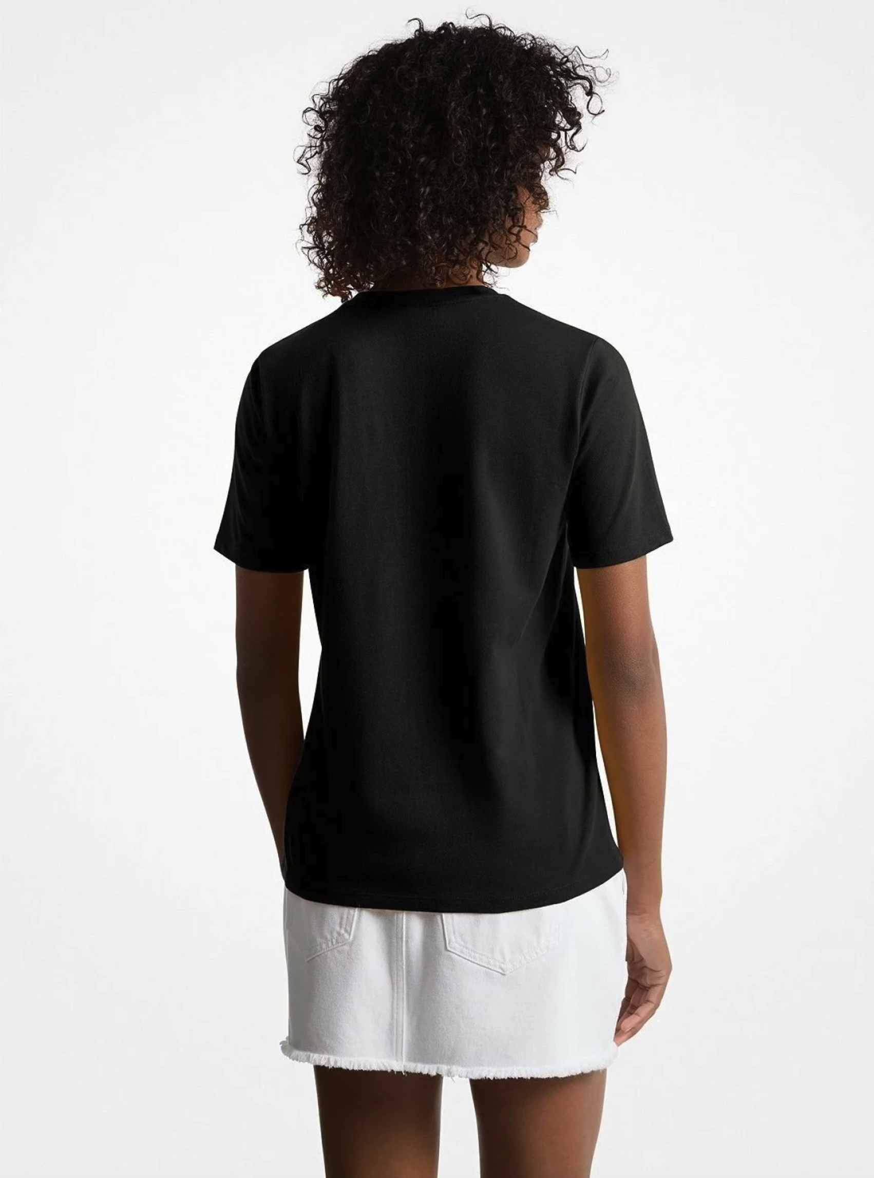 Michael Kors Sequined Logo Cotton T-Shirt