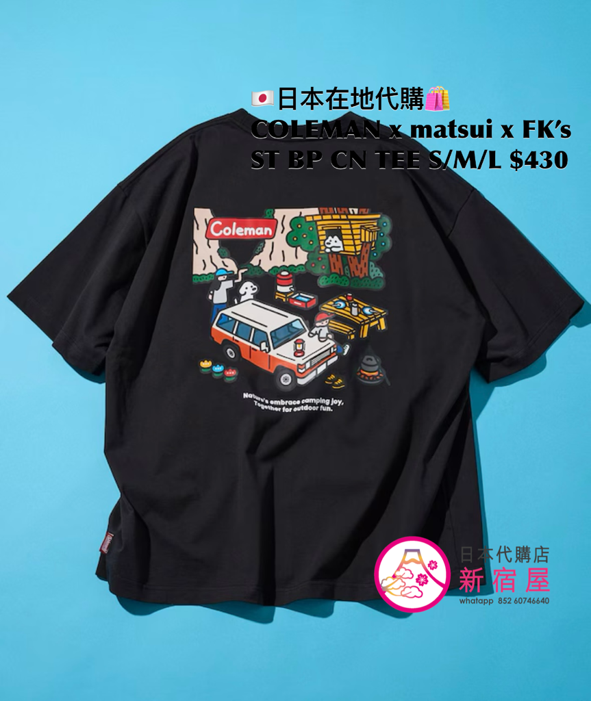 COLEMAN x matsui x FREAK’S STORE 別注 BACK PRINT CREW NECK T-SHIRT 