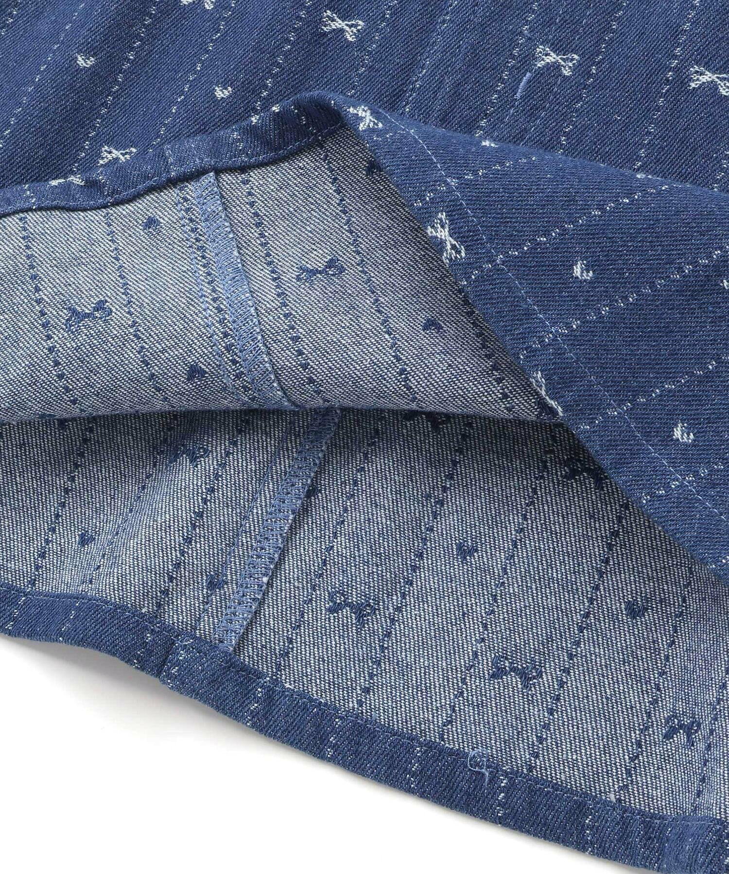 🆕【⭐訂購⭐】  日本直送🌀牛仔/斜紋布 碎花 刺繡 A-line #背帶裙🌀[ELDA-0023][260418]