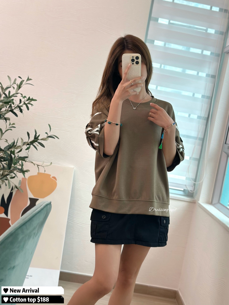 最美側面｜蝴蝶結手袖上衣