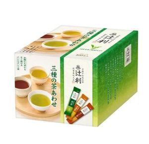日本辻利 煎茶、焙茶、玄米茶（粉末型）共100條 (煎茶×40、焙茶及玄米茶各30) 平行進口