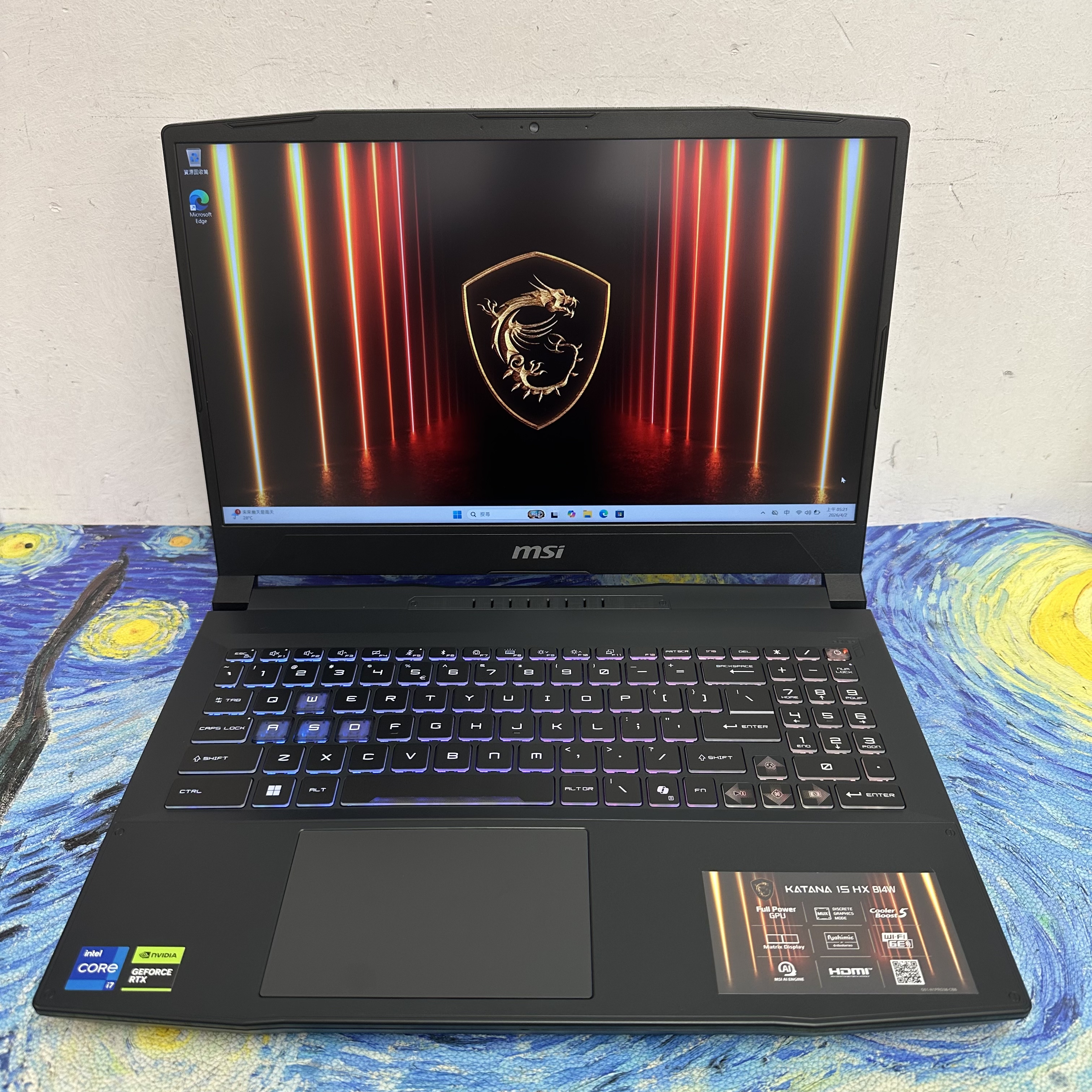 (MSI RTX 5070🔥高階電競機) MSI  i7-14650HX /32GB Ram/1TB SSD/15.6寸 2.5K Mon/165Hz 高刷/RGB 彩色Keyboard/ Gaming Laptop / Notebook / Laptop / PC Gaming / Movie / Netflix 
