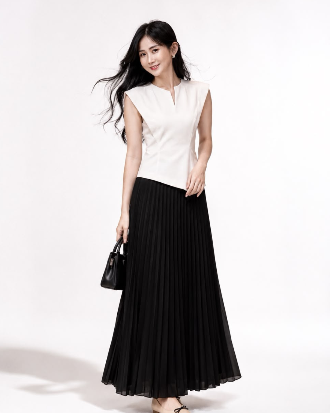 5104 Quintina Pleated A Line Skirt 