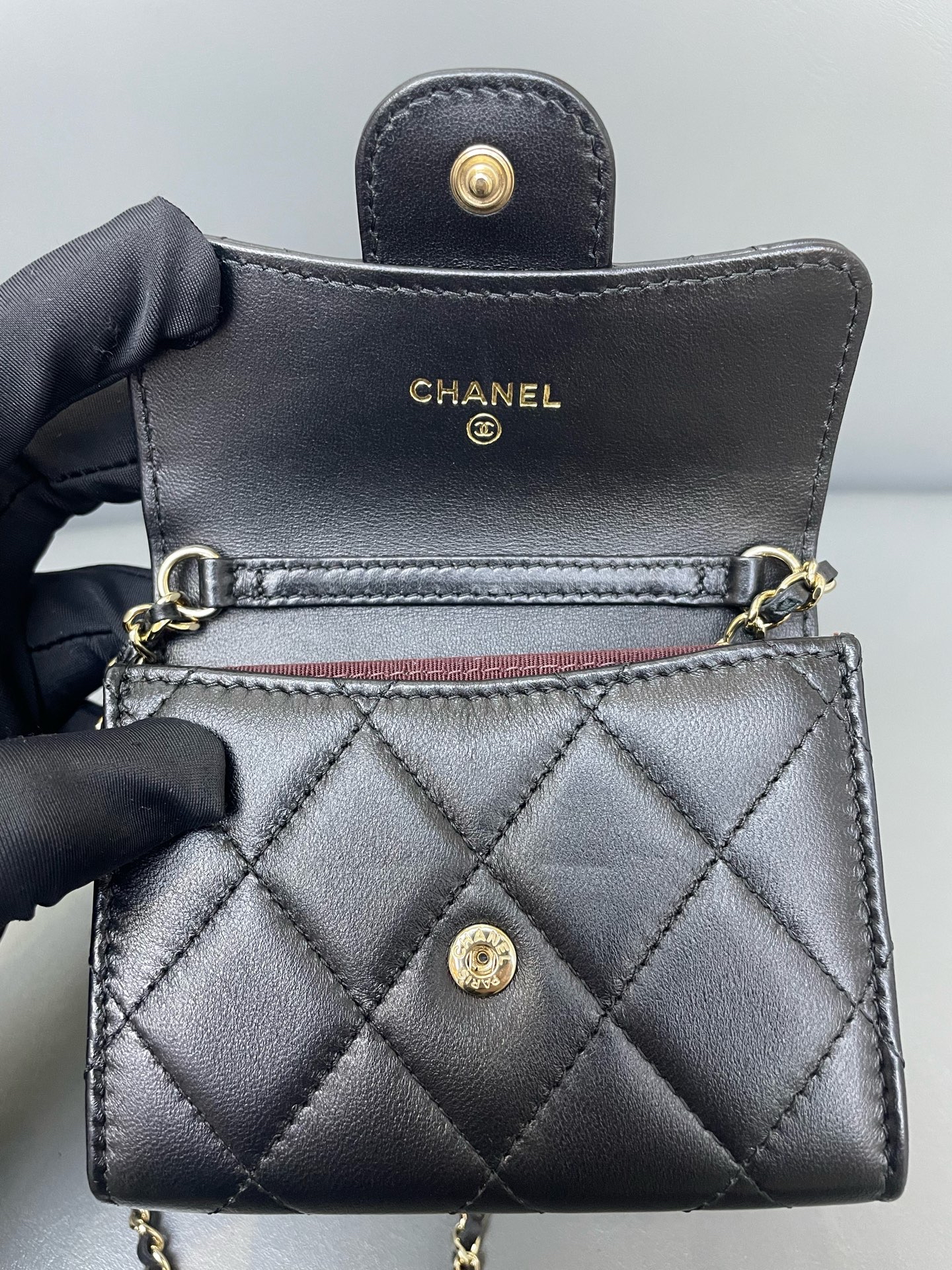 【預訂貨品】Chanel 黑金 小羊皮 woc