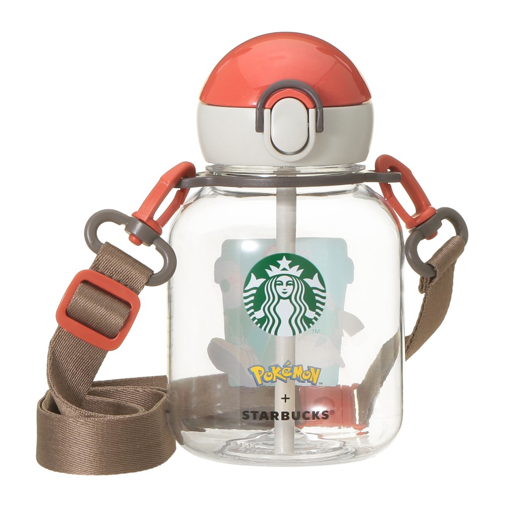 《限量發售》《日本 🇯🇵  POKÉMON + STARBUCKS系列》【掛繩吸管水壺  458ml】