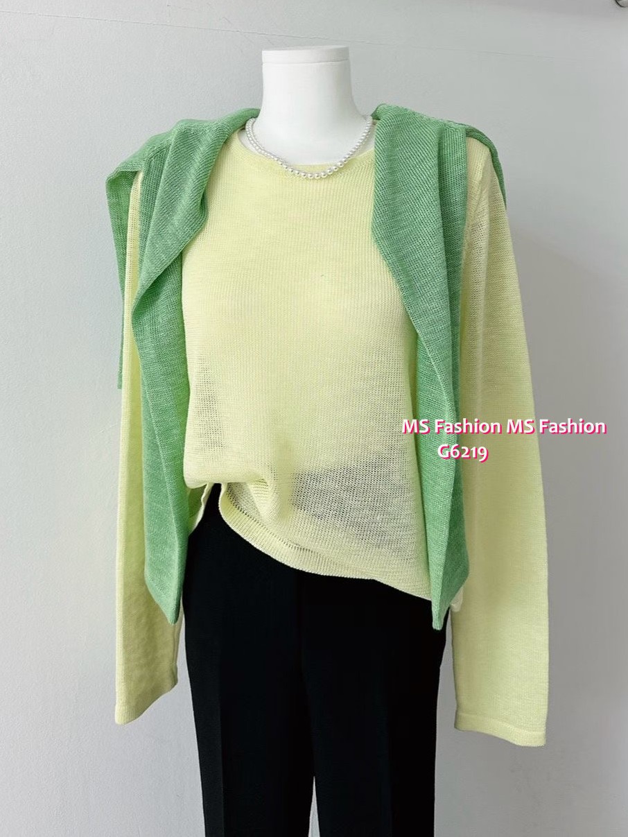 G6219 韓國🇰🇷淨色針織線料top